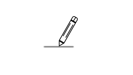 pencil icon illustrations isolated with white background
