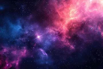 Wandcirkels aluminium Galactic symphony reveals brilliant celestial panorama © realaji