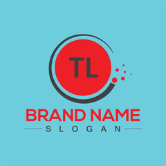 Fototapeta premium Minimal Initial TL Logo Design with Handwriting Style Vector and Illustration