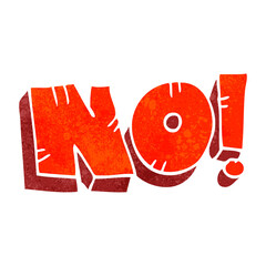 retro cartoon NO! shout