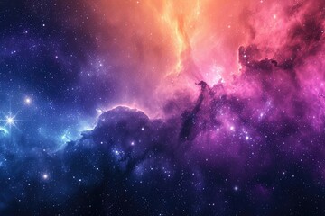 Stellar marvel captivates with breathtaking celestial panorama - obrazy, fototapety, plakaty