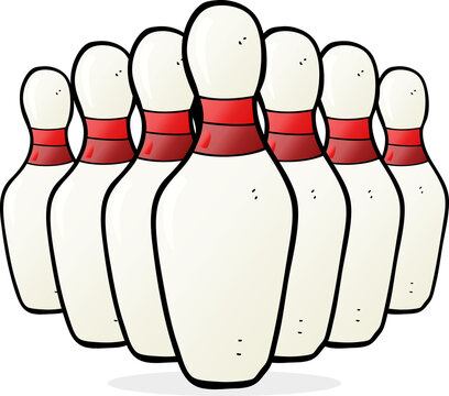 recommend clip art: cartoon bowling pins