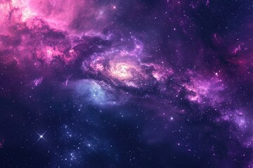 Fototapeta premium Cosmic vista showcases stunning galaxy spectrum