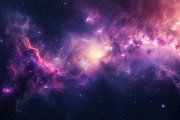 Foto op Canvas Galactic kaleidoscope mesmerizes with vibrant cosmic panorama © realaji
