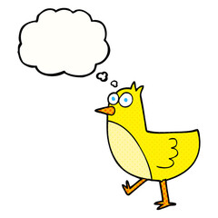 thought bubble cartoon bird