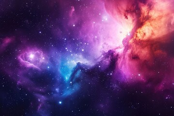 Obraz na płótnie Canvas Celestial wonder captivates with stunning stellar panorama