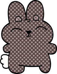 cartoon doodle grey rabbit
