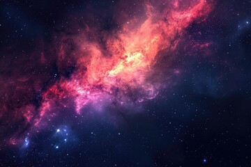 Fototapeta premium Galactic tapestry dazzles with captivating cosmic display