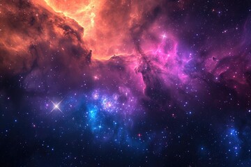 Fototapeta na wymiar Astronomical wonderland mesmerizes with vibrant cosmic spectrum