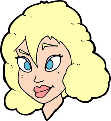 cartoon pretty woman