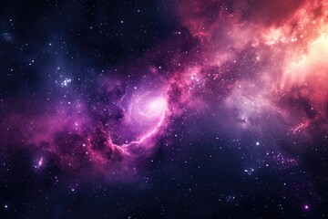 Stellar symphony mesmerizes with captivating galaxy hues - obrazy, fototapety, plakaty
