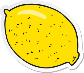 sticker of a cartoon lemon