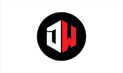 DW initial letter polygon icon gaming logo design vector template. batman logo, sports logo, monogram, falcon, war game, symbol, playing logo, abstract, fighting, typography, icon, minimal, premier 