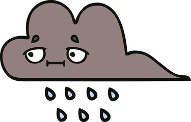 cute cartoon storm rain cloud