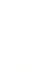 Festive Bear Chalk Drawing