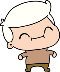cartoon of kawaii older man