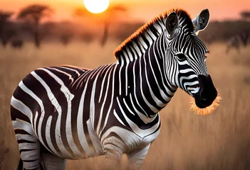 Zelfklevend Fotobehang zebra in the wild © rabia