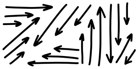 Set of vector arrow isolated on white background