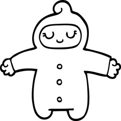 black and white cartoon baby