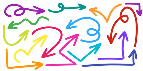 Set of vector arrow colorful 