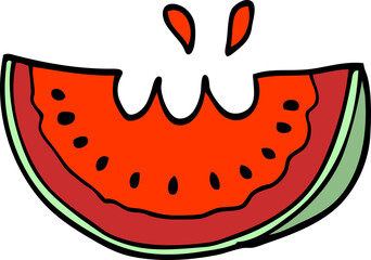 cartoon doodle watermelon