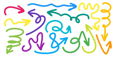 Set of vector arrow colorful 