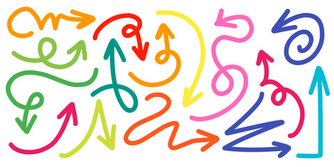 Set of vector arrow colorful 