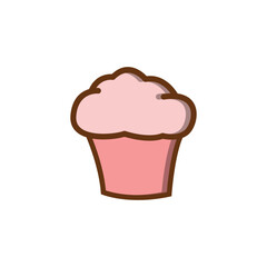 cupcake icon with cherry