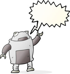 speech bubble cartoon robot
