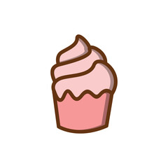 cupcake icon with cherry