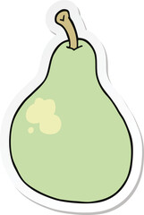 sticker of a cartoon pear