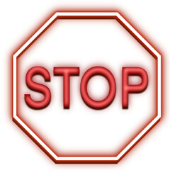 stop sign isolated on white