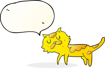 speech bubble cartoon cat