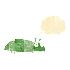 cartoon bug with thought bubble
