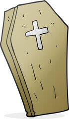 Obraz premium cartoon spooky coffin