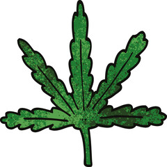 cartoon doodle marijuana leaf