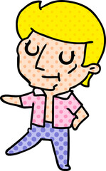 cartoon of kawaii older man