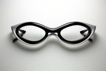 Abstract 3d eye icon, mockup vision symbol