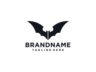 bat wings vector logo design template, sharp icon, night sign, halloween symbol, vector illustration