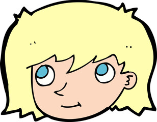 cartoon female face