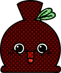 comic book style cartoon sack