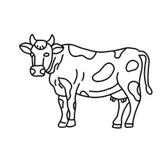 Obraz na płótnie Canvas Cow animal line icon
