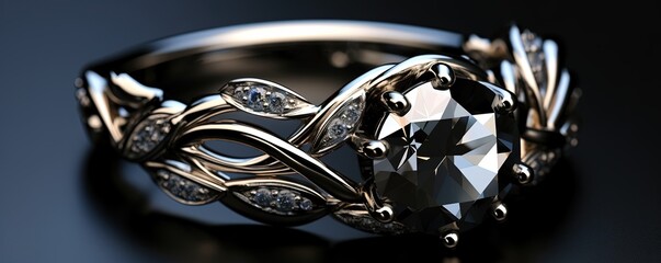 striking black diamond ring