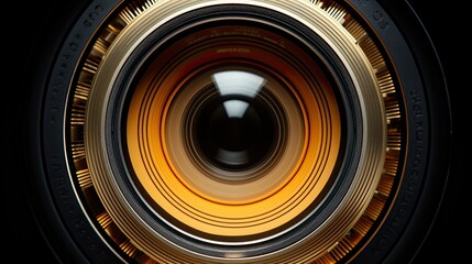 Diaphragm of camera lens aperture - obrazy, fototapety, plakaty