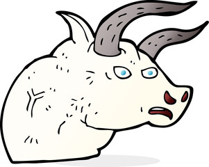 cartoon angry bull head