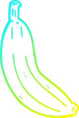 cold gradient line drawing cartoon banana