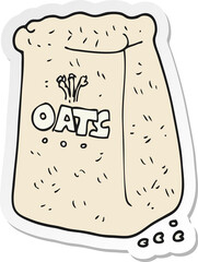 sticker of a cartoon oats