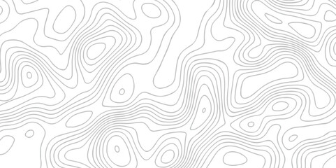 Topographic map background geographic line map with seamless ornament design. The black on white contours vector topography stylized height of the lines map.