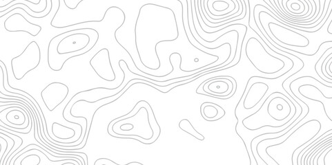 Topographic map background geographic line map with seamless ornament design. The black on white contours vector topography stylized height of the lines map.