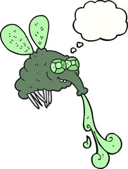 thought bubble cartoon gross fly
